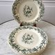 Set of 6 dessert plates Terre de Fer Gien model "Laviary" late nineteenth