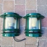 2 exterior wall lights