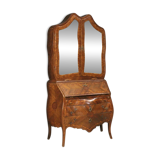 Inlaid wood Genoese trumeau from the 20th century