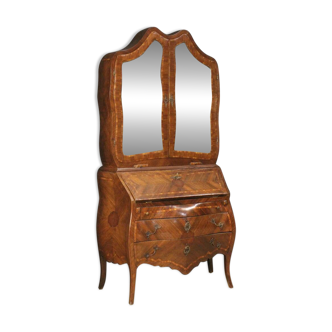 Inlaid wood Genoese trumeau from the 20th century
