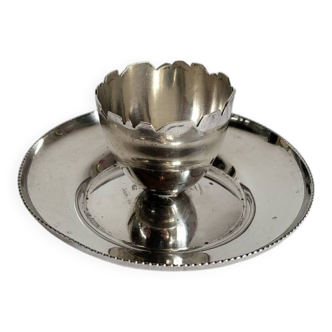 Silver-plated egg cup