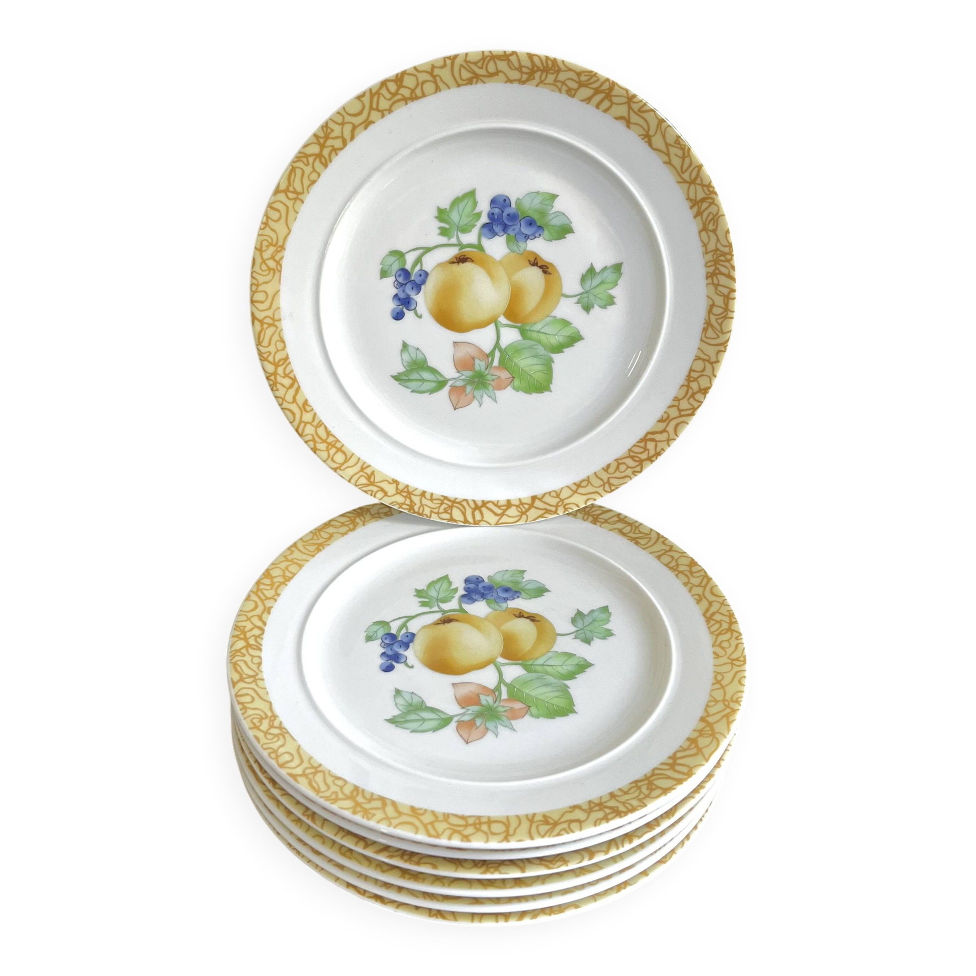 7 porcelain dessert plates