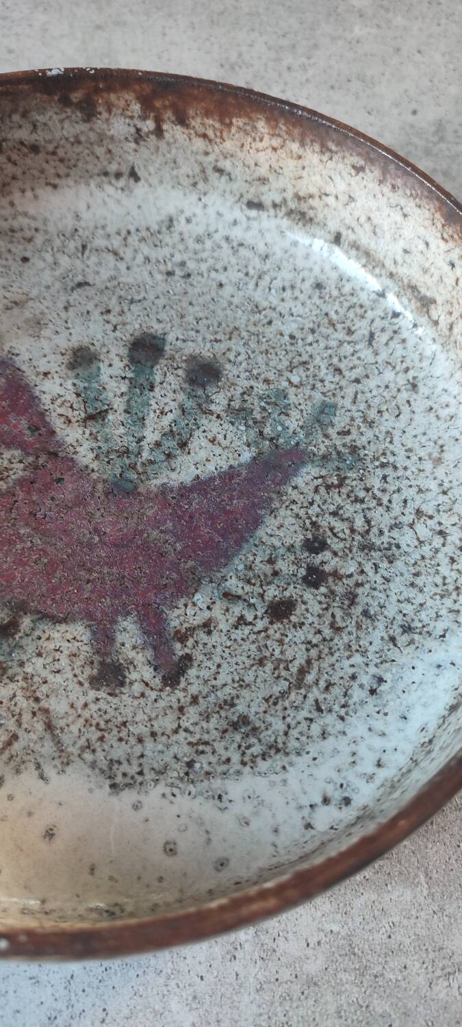 Ceramic bowl Gustave Reynaud workshop Le Mûrier Vallauris