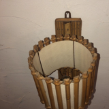 Vintage rattan wall lamp