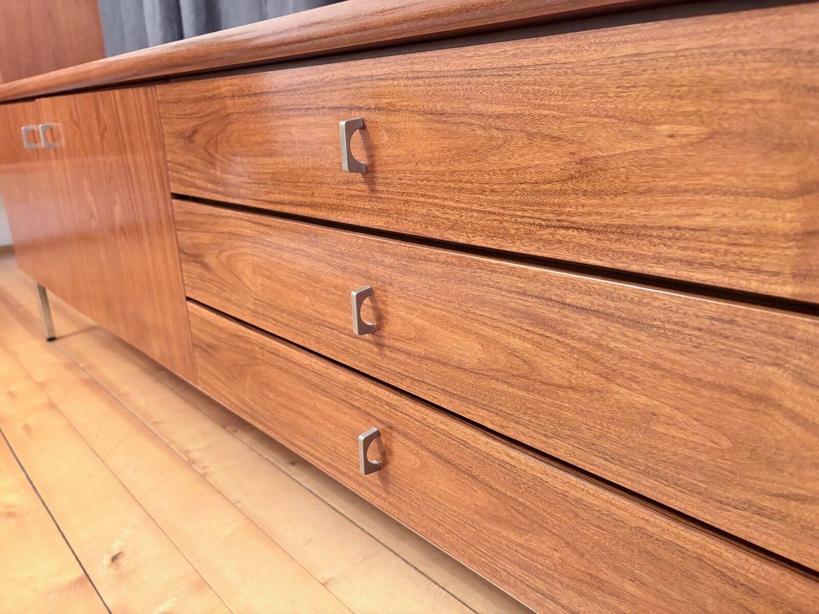 Walnut veneer sideboard, Germany, 1970s