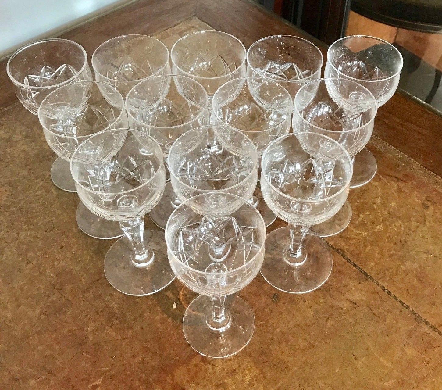 Service of 62 pieces cut crystal glasses