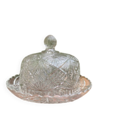 Pressed and moulded glass cheese dome