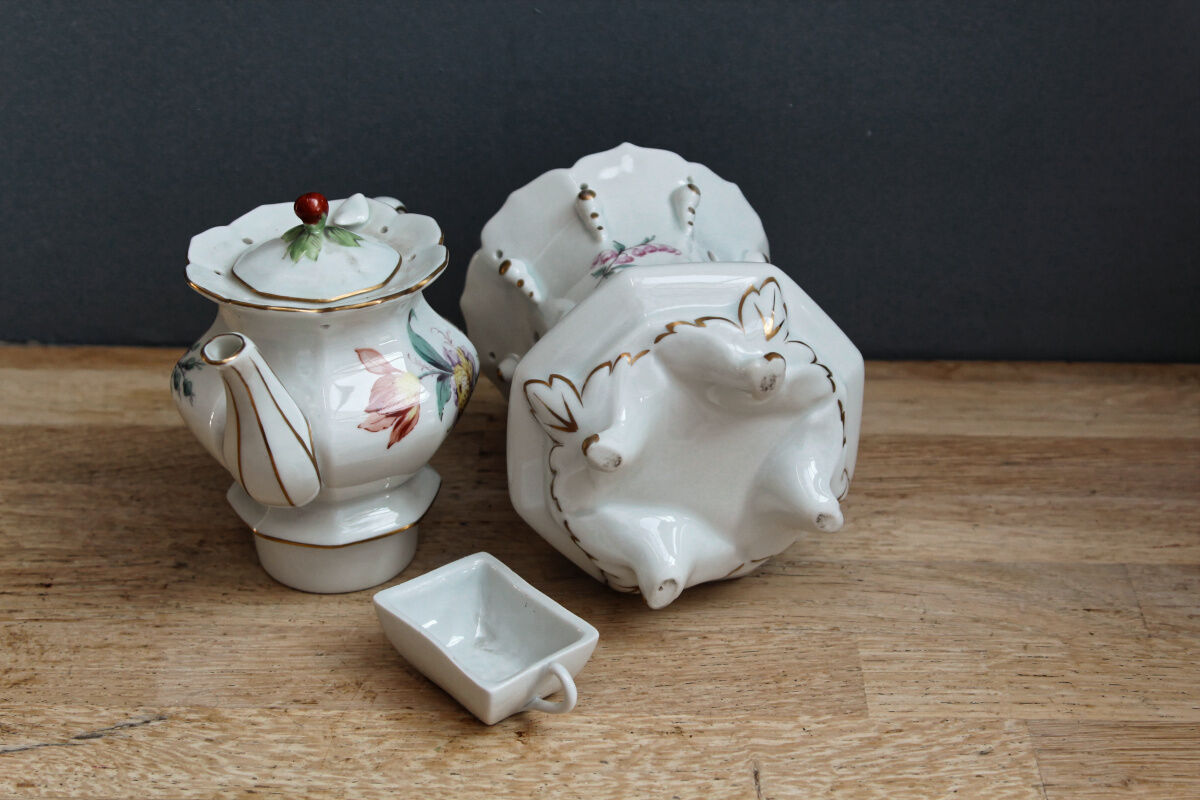 Old earthenware herbal tea maker