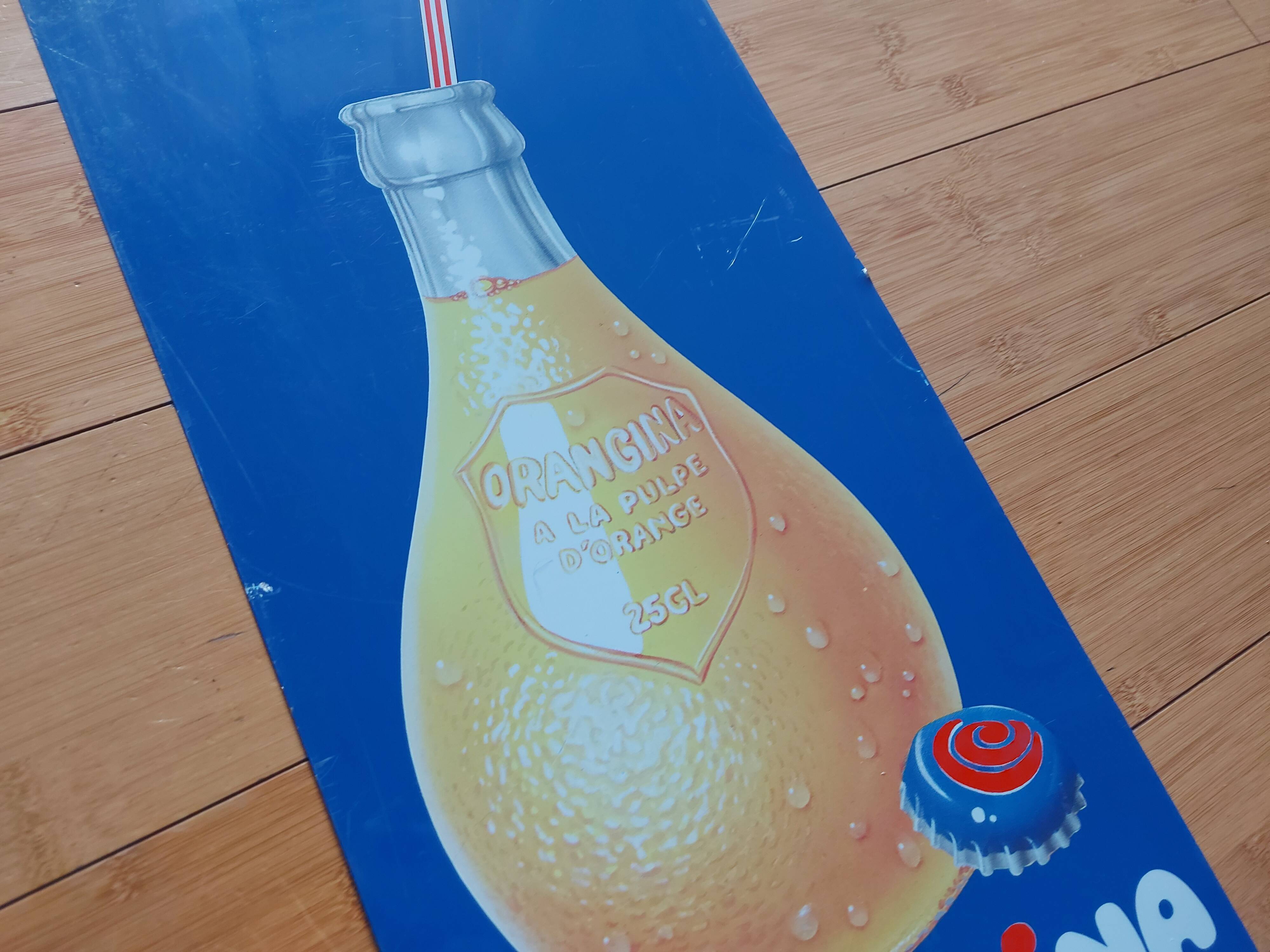 Orangina advertising plate