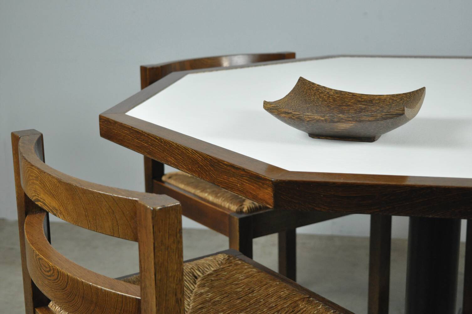 Modern vintage wengé dining table by OV Rotterdam, 1970s