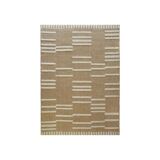 Beige jute rug with white relief 190x290 cm