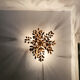 Gilded Italian Hollywood Regency metal wall lamp or flush light by Hans Kögl