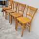Série de 4 chaises de bistrot restaurant ancienne 1950