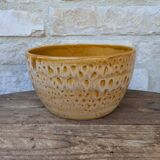 Vintage stoneware salad bowl from Niderviller, Fauve model, 1960s/70s, 24.5cm.