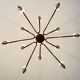 Italian mid century modern brass Sputnik chandelier