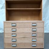 Vtg Mid Century Esavian ESA School Drawers Chest Bookcase Shelving James Leonard