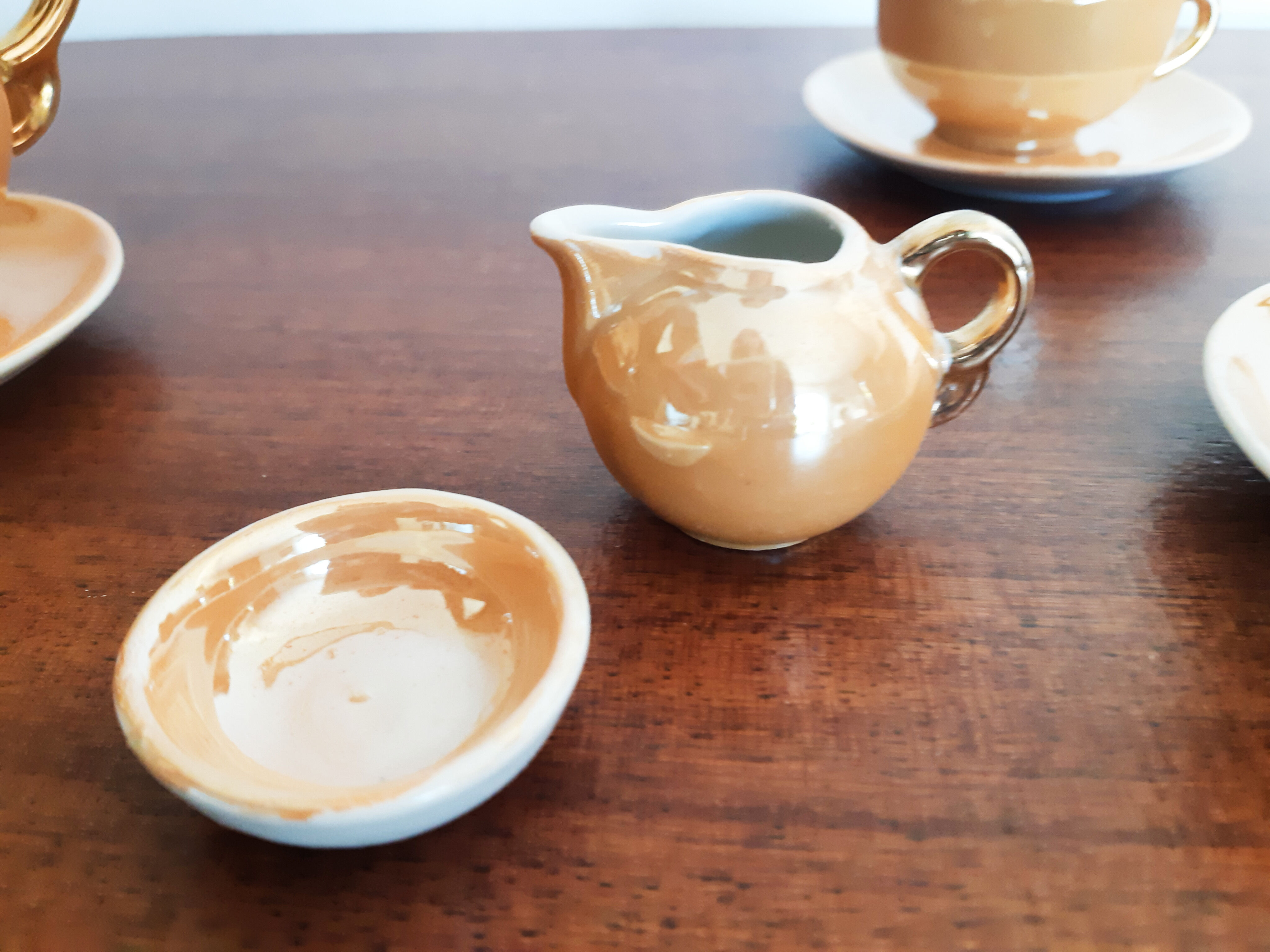 Limoges porcelain coffee service, for doll, vintage dinette