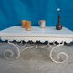 Table basse fer forgé plateau bois