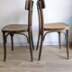 Paire de chaises bistrot anciennes en bois courbé esprit Thonet