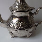 Silver metal teapot