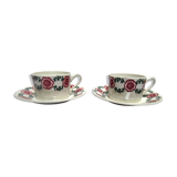Duo of cups and saucers ceramic st amand