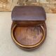 Antique cigarette tobacco dispenser wood & copper 1960s vintage