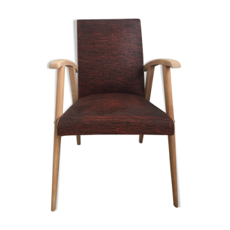 50s beech and skai bridge chair