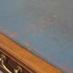 Bureau et chaise de bureau Chesterfield en cuir de vachette bleu
