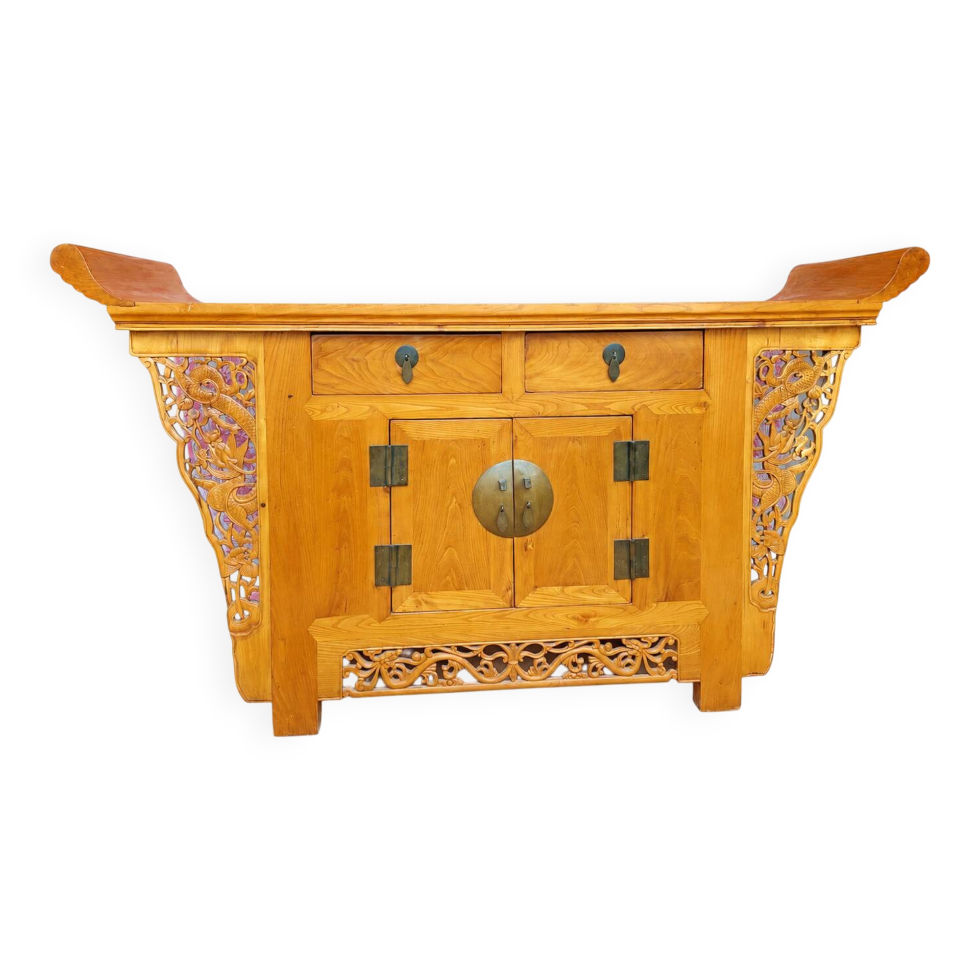 Chinese buffet in carved elm