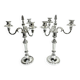 Chrysalia - pair of silvered bronze candelabra / €580
