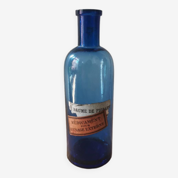 Flacon bouteille pharmacie apothicaire vintae bleue