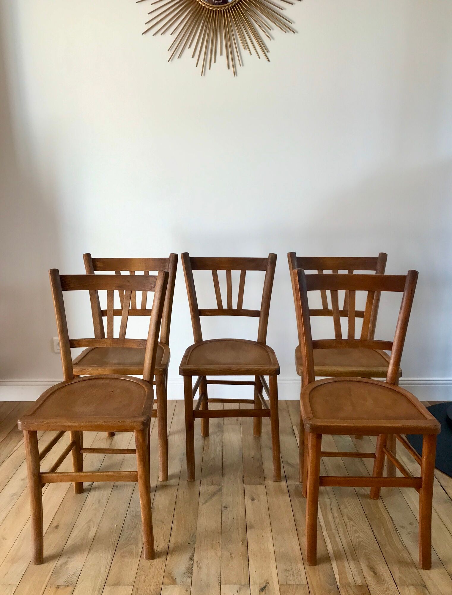Set of 5 Luterma bistro chairs 50s