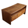 Curved Directors desk in walnut, Italy 1940s