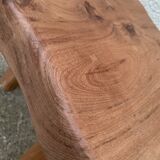 Vintage solid elm tripod stool 1960