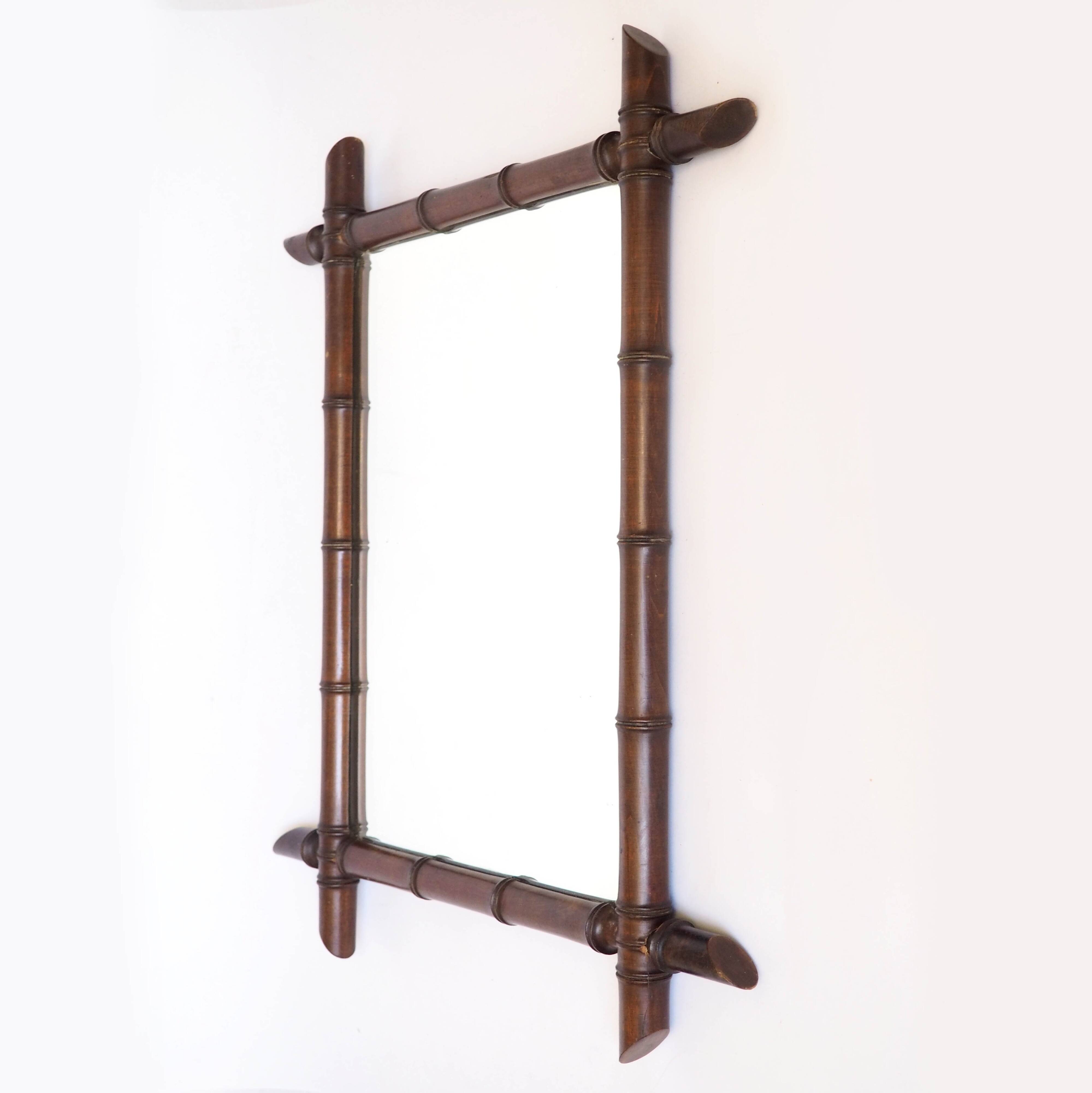 Large bamboo mirror 1900