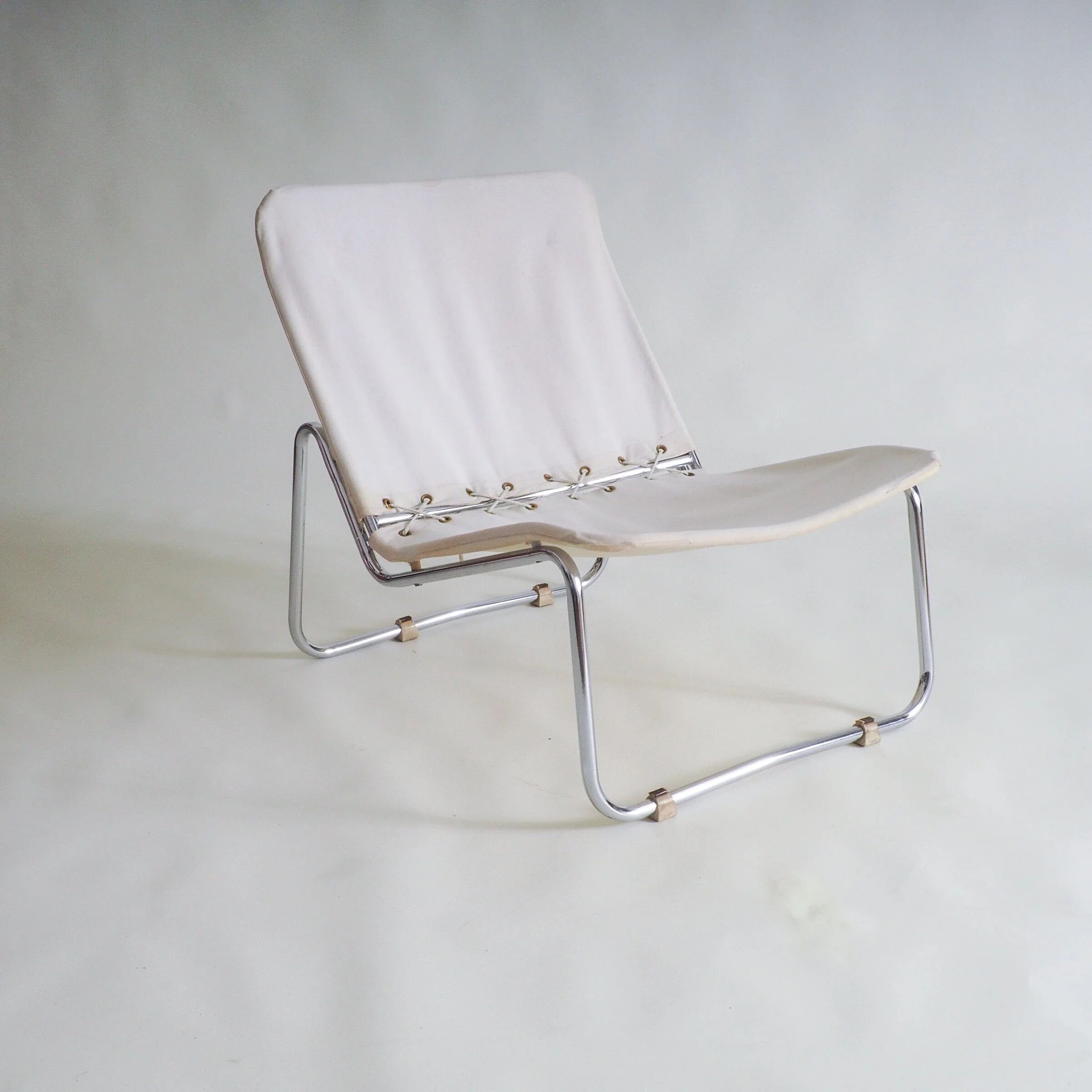 70s tubular lounge chair