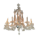 Venetian chandelier in transparent murano glass, 12 arms of light