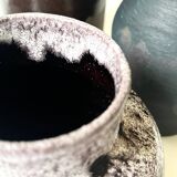 Glazed stoneware vase, Accolay FRANCE 1950