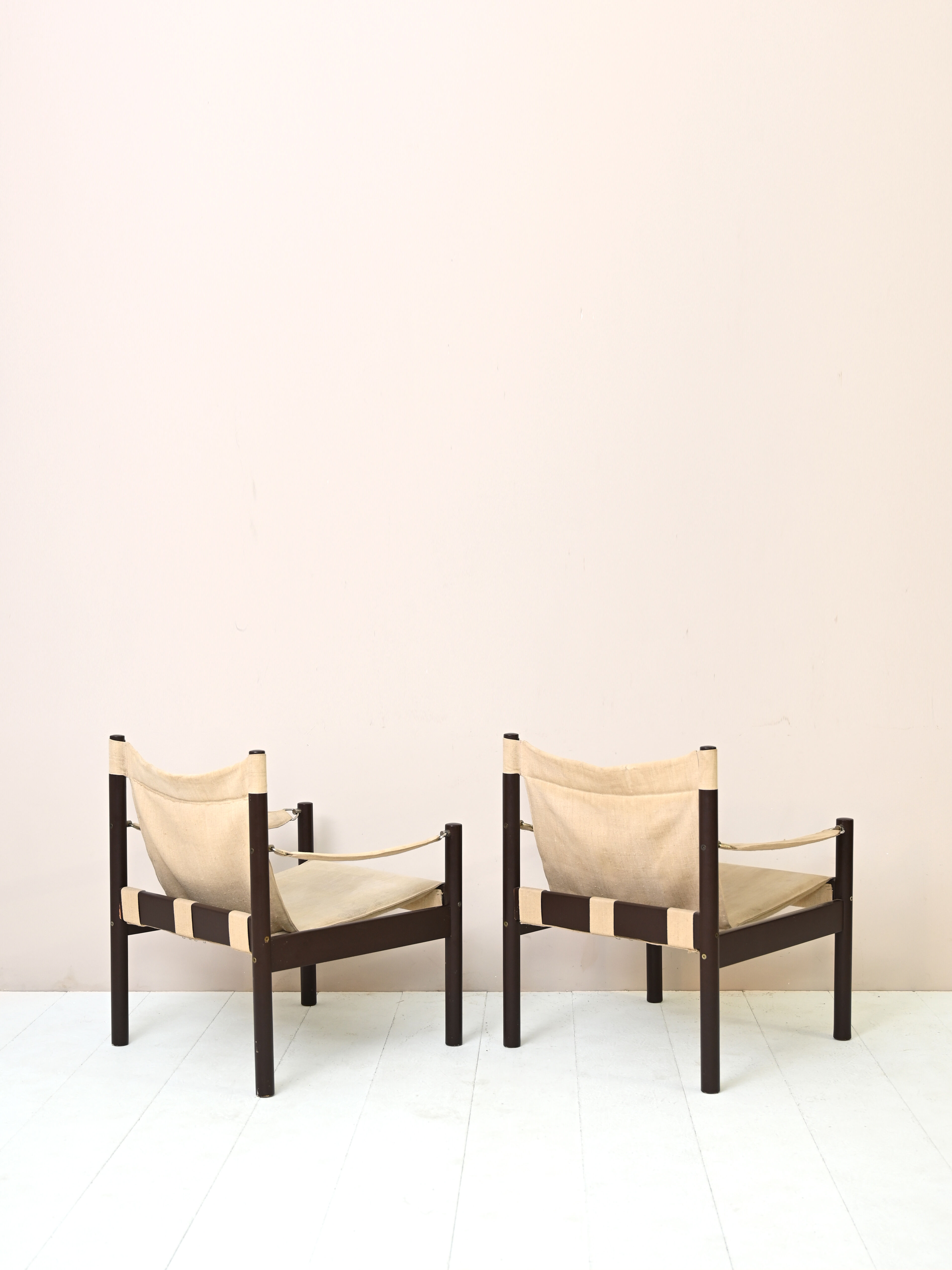 Scandinavian 'Safari Chair' style armchairs