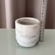 Vintage Carrara Marble Pot / Marble Pencil Holder / Toothbrush Holder / Des