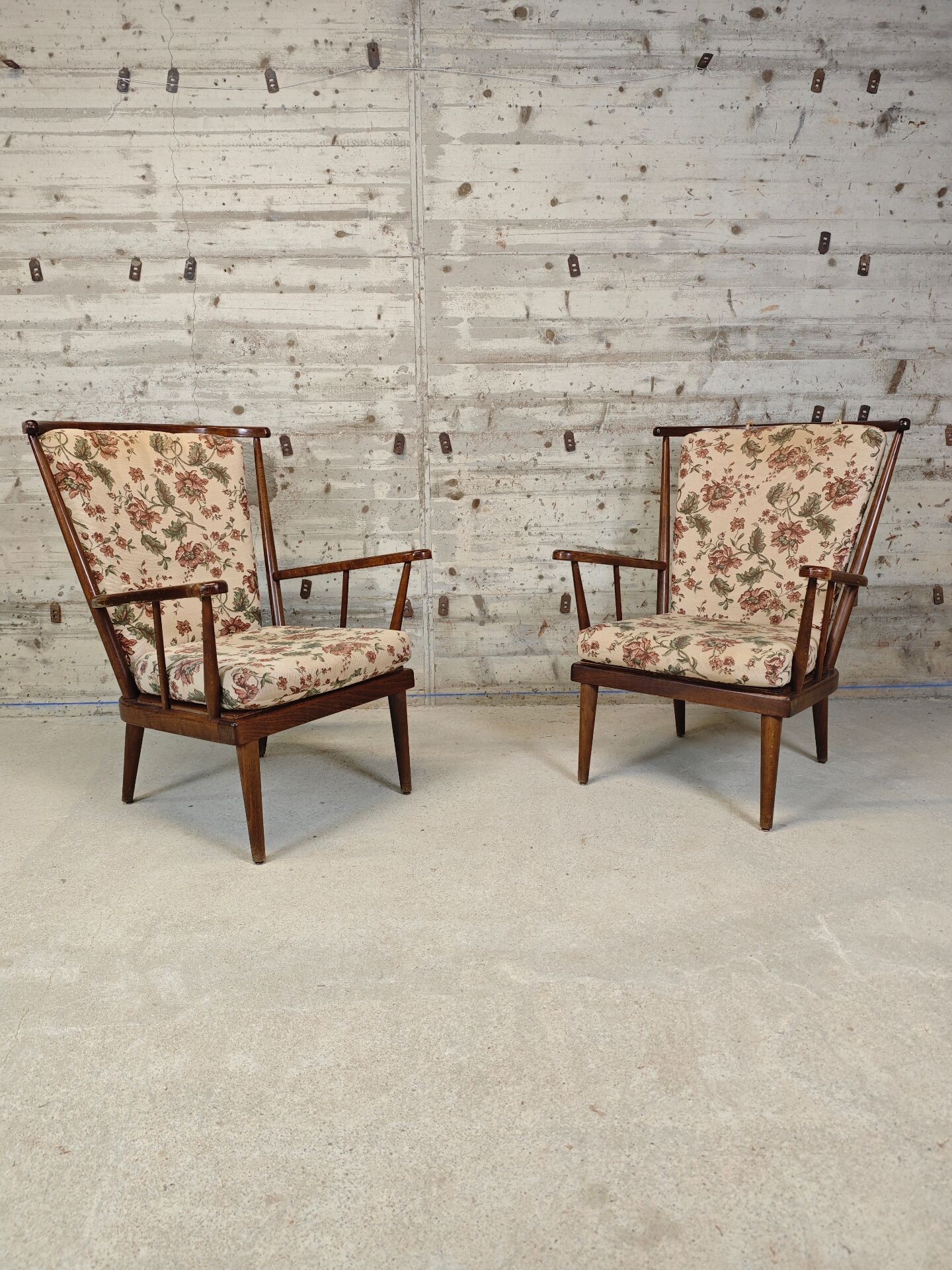 Lot de 2 fauteuils Baumann éventail