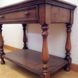 Table console en noyer