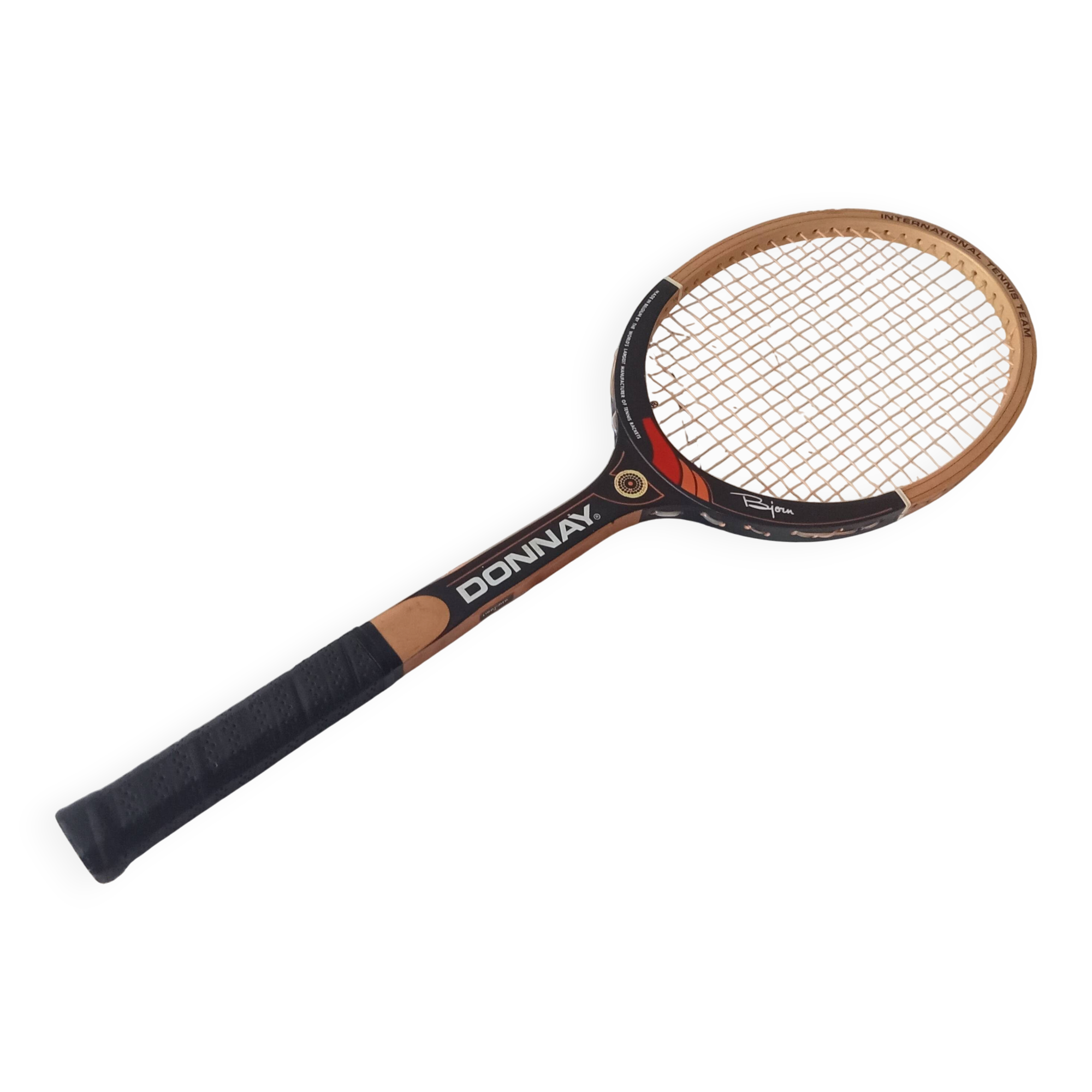Vintage wooden tennis racket Bjorn Borg