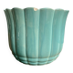 Turquoise ceramic cache-pot