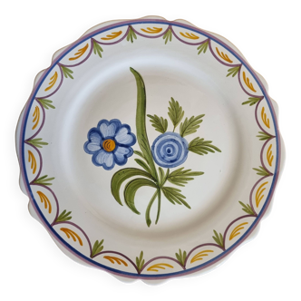 Malicorne earthenware plate