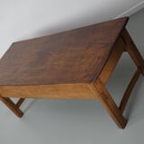 Table basse rustique en châtaignier de ferme espagnole du XVIIIe siècle