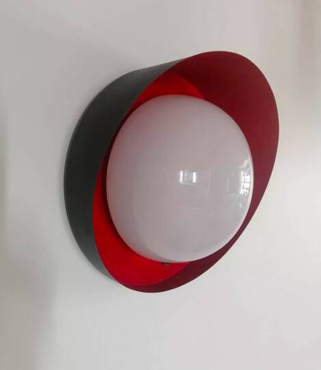 vintage glass globe metal wall light