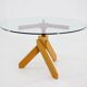 Italian Postmodern Adjustable "Screw" Dining Table and Four Stools in the Style