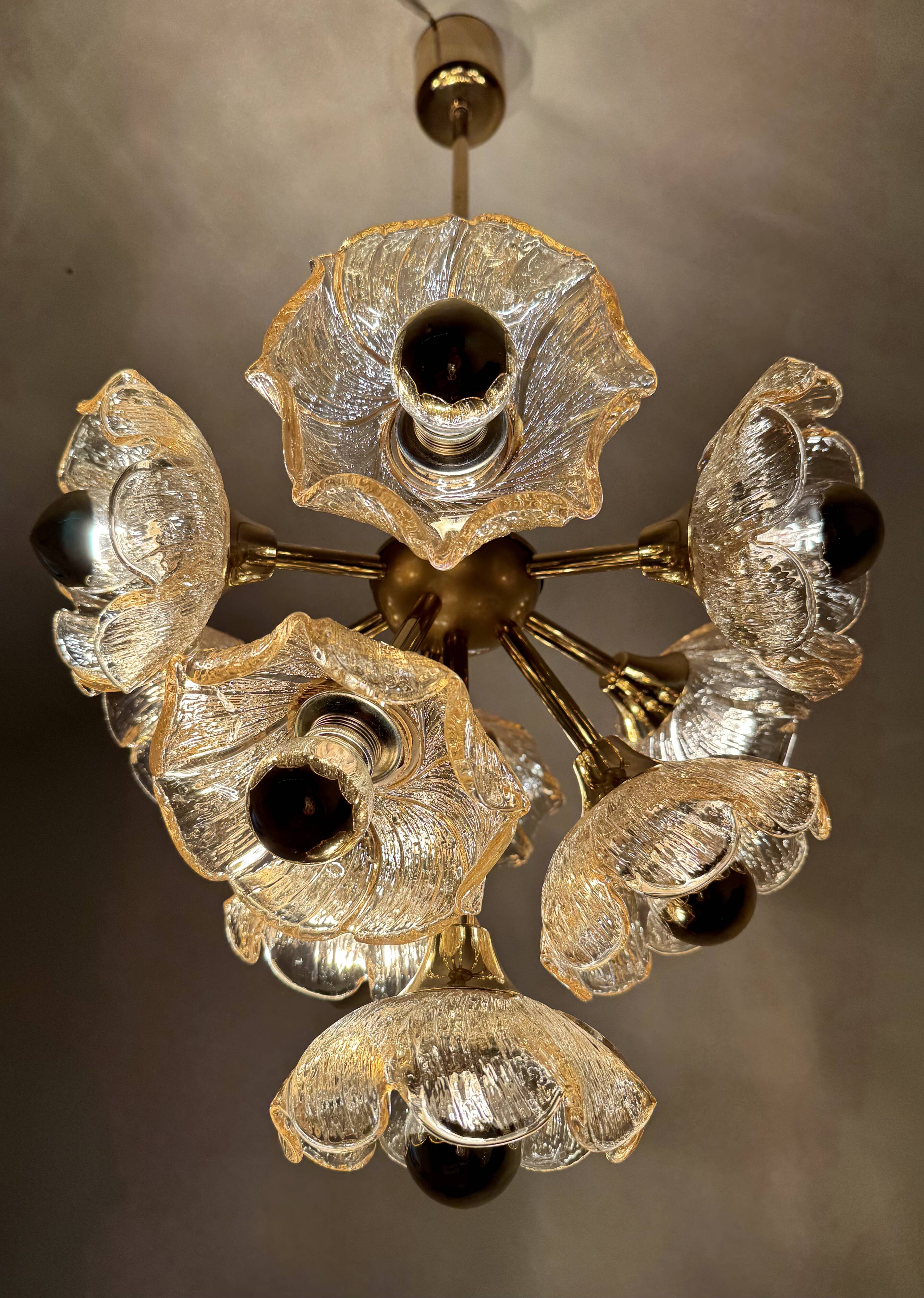 Floral Glass Chandelier