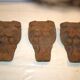 3 old cast iron bathtub legs height 14cm